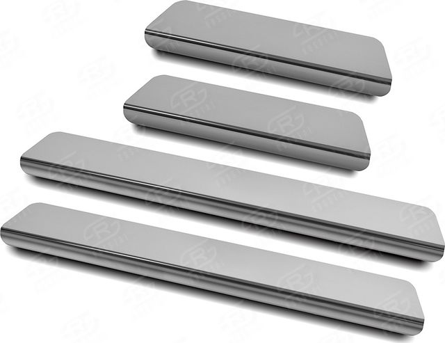 Накладка RusStal на пороги (нерж. зеркало) для Porsche Cayenne III 2017-2026. Артикул PCAYEN17-01