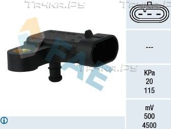 Датчик абсолютного давления (ДАД, MAP) FAE для Chevrolet Lacetti 2005-2013. Артикул 15120
