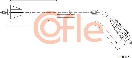 Трос ручника (тросик ручного тормоза) Cofle задний правый для Volvo S80 II 2006-2016. Артикул 92.10.8072