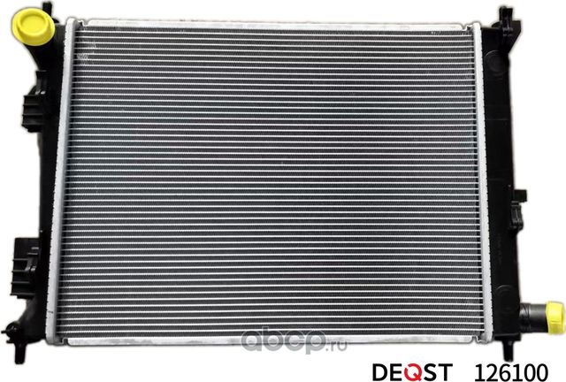 Радиатор основной Hyundai Solaris (2010-2017), Kia RIO (2011-2017) (Deqst). Артикул 126100
