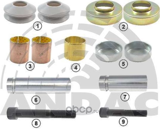 Р/к суппорта [направляющие] (Andac). Артикул 081020248
