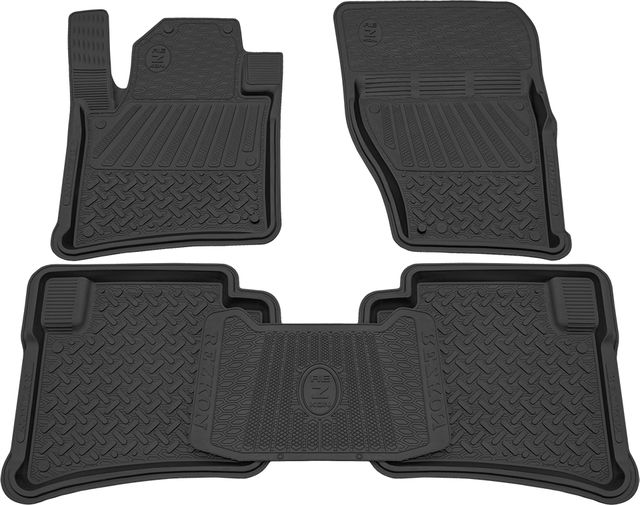 Коврики Rezkon резиновые для салона Volkswagen Touareg II 2010-2018. Артикул 1035030200