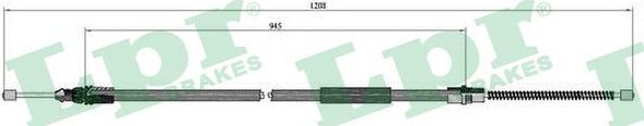 Трос ручника (тросик ручного тормоза) LPR. Артикул C0705B