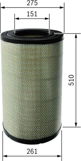 Воздушный фильтр Bosch для DAF XF 105 2006-2015. Артикул F 026 400 678