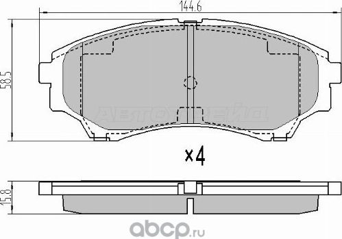 Колодки тормозные FR MAZDA BT-50 06-12 (SAT). Артикул STUMY43328Z