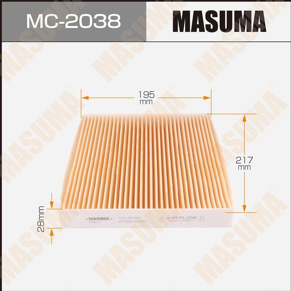 Салонный фильтр Masuma. Артикул MC-2038