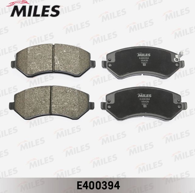 Тормозные колодки Miles (Low-Metallic) передние для Jeep Cherokee III (KJ) 2001-2008. Артикул E400394