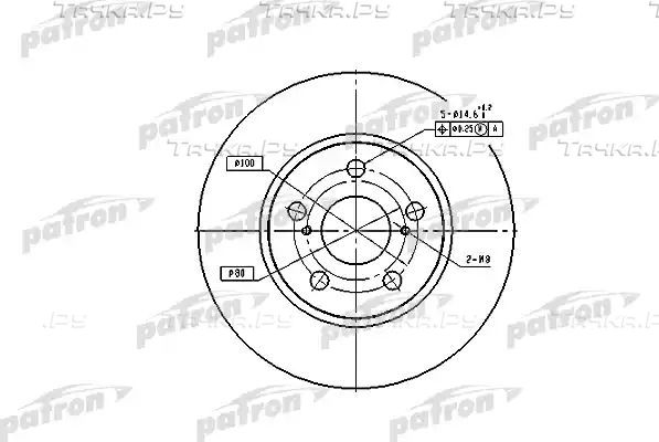 Тормозной диск Patron передний для Toyota Celica VI (T200) 1993-1999. Артикул PBD2683