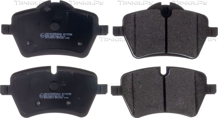 Тормозные колодки Denckermann передние для MINI Roadster R59 2012-2015. Артикул B111538