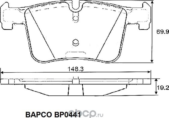 Колодки тормозные дисковые BP0441 передние, комплект, (Bapco) Bapco. Артикул BP0441