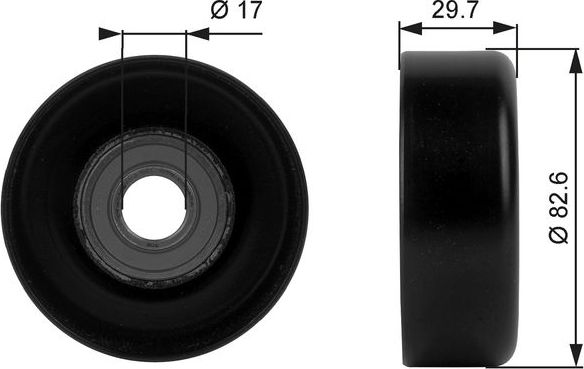 Направляющий (ведущий) ролик приводного поликлинового ремня Gates DriveAlign® для Isuzu Trooper II 2000-2004. Артикул T38005