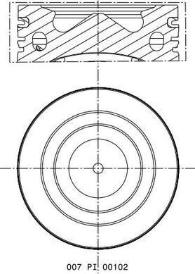 Поршень Mahle. Артикул 007 PI 00102 002