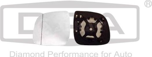 Зеркальное стекло бокового зеркала DPA правое для Skoda Rapid I 2015-2019. Артикул 88571230102