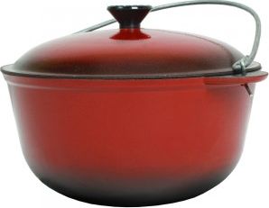 Казан походный Тонар с крышкой, эмаль, 6 л, силумин, диаметр 26 см.. Артикул ЭКД06