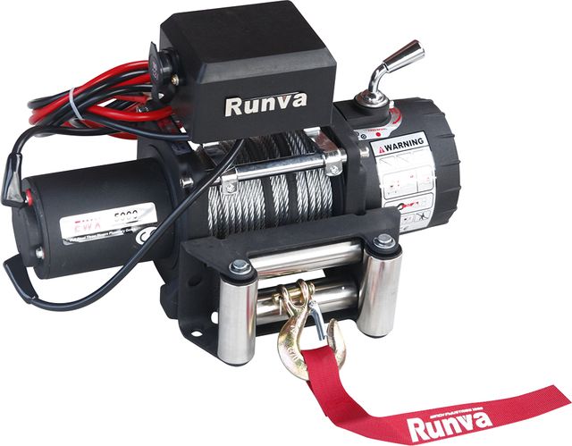 Лебёдка электрическая 12V Runva 5000 lbs 2268 кг. Артикул EWX5000S