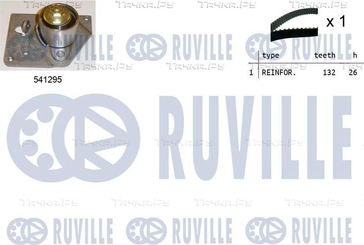 Ремень ГРМ с роликами (комплект) Ruville для Mitsubishi Carisma I 2000-2006. Артикул 550113
