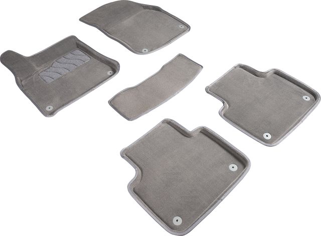 Комплект ковриков Seintex 3D ворсовые для салона и багажника Volkswagen Touareg III 2018-2026 СЕРЫЙ. Артикул 91845