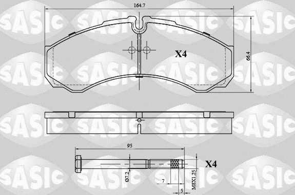 Тормозные колодки Sasic. Артикул 6216041