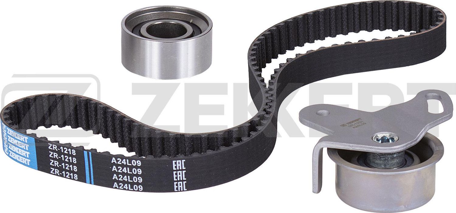 Ремень ГРМ с роликами (комплект) Zekkert (HNBR (Hydrierter Acryl-Nitril-Butadien-Kautschuk)). Артикул ZR-1218