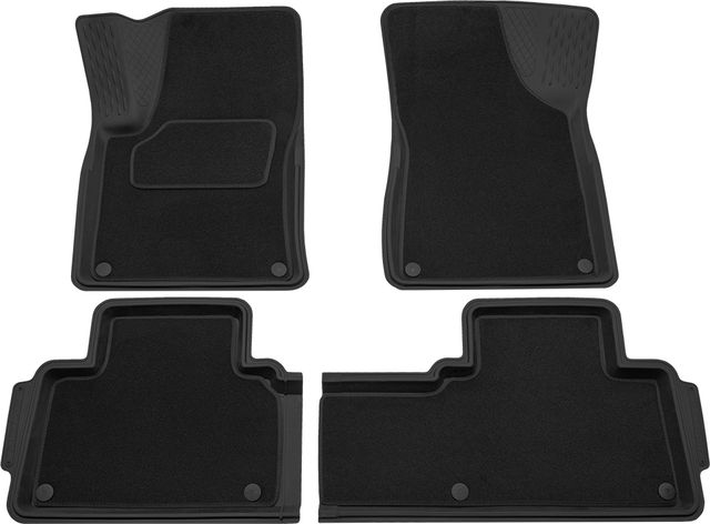 Коврики Rezkon Transformer (резиновые с ворсовыми ковриками-вкладышами) для салона SsangYong Actyon II 2011-2026. Артикул 3031005100