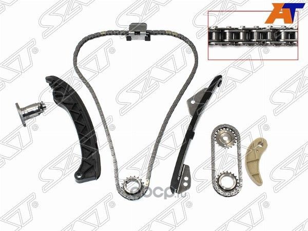 КОМПЛЕКТ ДЛЯ ЗАМЕНЫ ЦЕПИ ГРМ TOYOTA COROLLA,AURIS, (SAT). Артикул TKTY432A