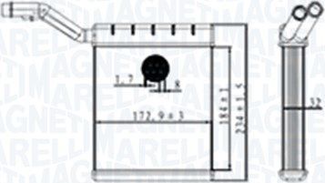 Радиатор отопителя (печки) Magneti Marelli. Артикул 350218480000
