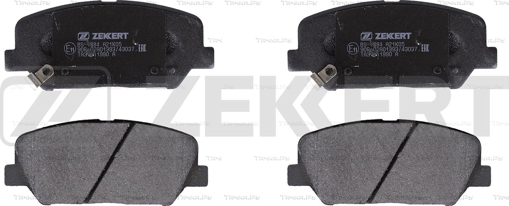 Тормозные колодки Zekkert передние для Hyundai Genesis I 2008-2014. Артикул BS-1884