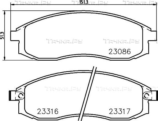 Тормозные колодки Nisshinbo. Артикул NP3014