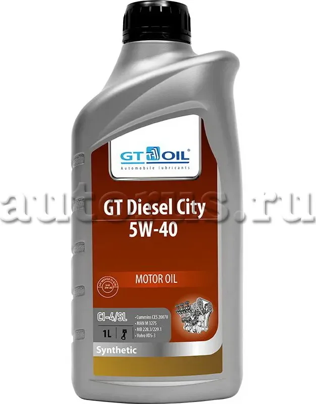Масло GT Diesel City SAE 5W-40 API CI-4/SL син. 1 л (GT OIL) GT OIL. Артикул 8809059408261