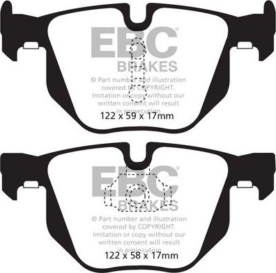 Тормозные колодки EBC Brakes. Артикул DP42009R