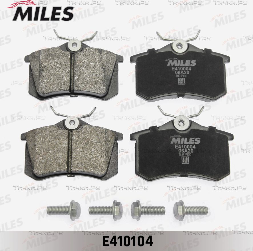 Тормозные колодки Miles (Low-Metallic) задние для Volkswagen Caddy III 2004-2015. Артикул E410004
