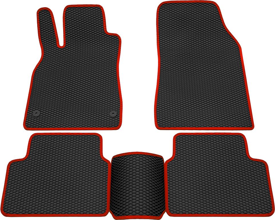 Коврики Rezkon EVA для салона Renault Fluence 2010-2016 Красный кант. Артикул 9029010104