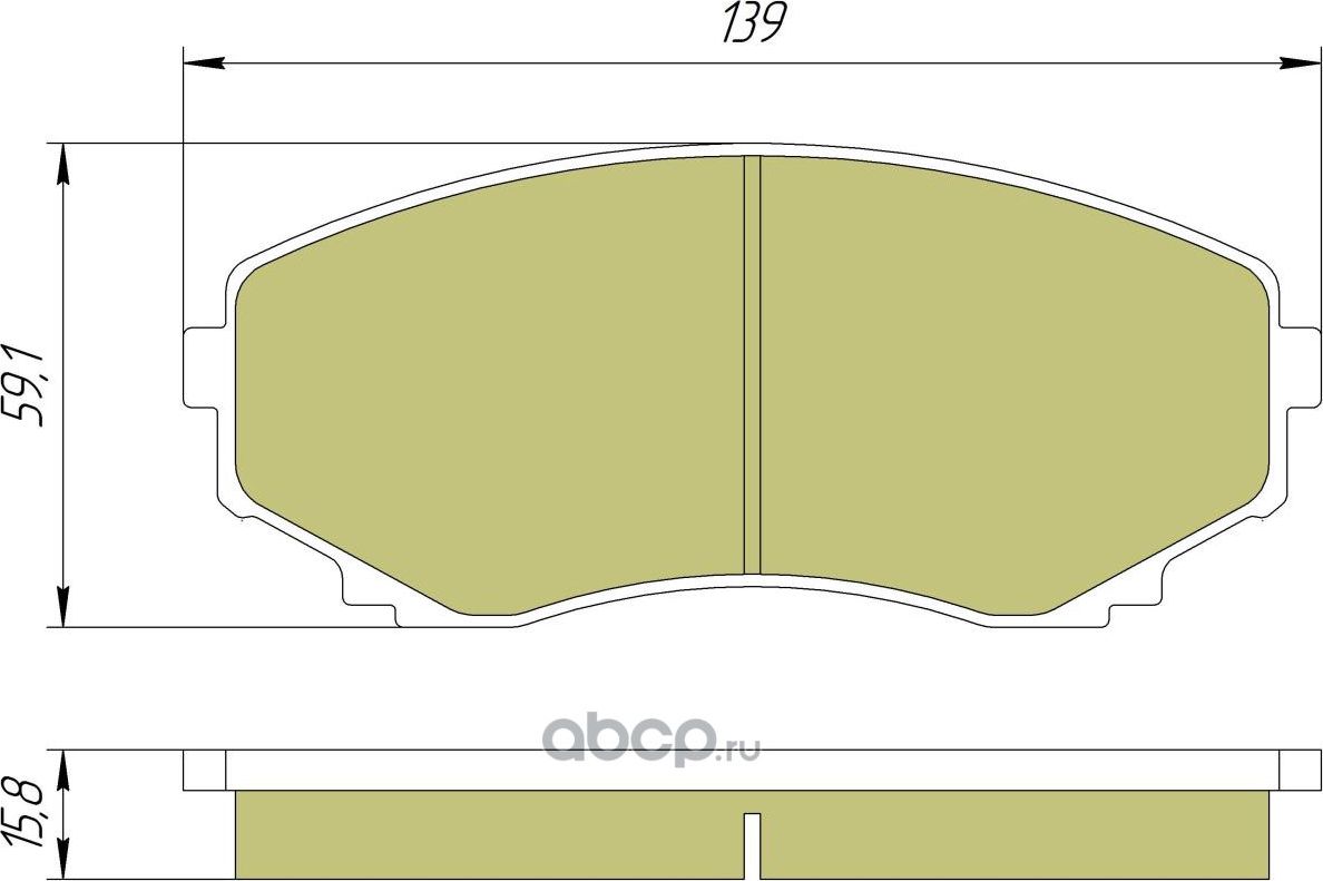 Колодки тормозные дисковые передние к-т с мех. датчиком износа MAZDA CX-5 II  CX-7 I  CX-9 I (TB) (Kotl) Kotl. Артикул 3471kt