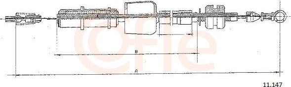 Трос газа Cofle для Saab 900 I 1984-1994. Артикул 11.147