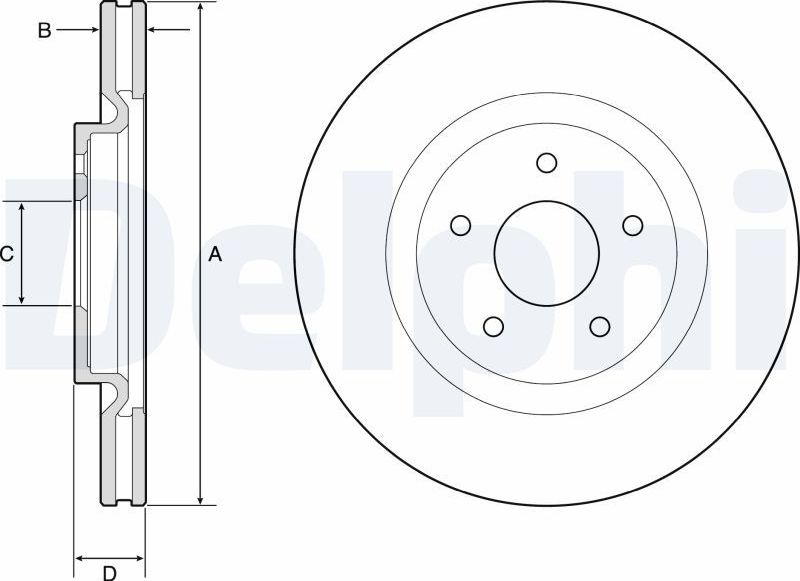 Тормозной диск Delphi. Артикул BG9195C