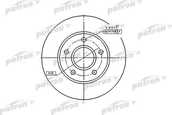 Тормозной диск Patron передний для Ford Scorpio I 1986-1994. Артикул PBD1647