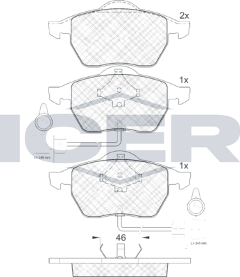 Тормозные колодки Icer. Артикул 181191