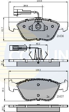 Тормозные колодки Comline Comline передние для Alfa Romeo 145 I 1997-2000. Артикул CBP1897