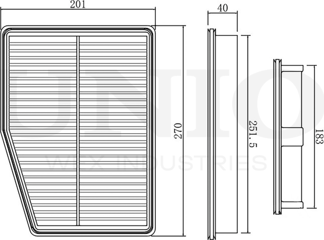 Фильтр воздушный (Unio). Артикул FLT-10235