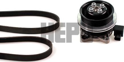 Комплект водяного насоса  ручейковых ремней Hepu. Артикул PK06701