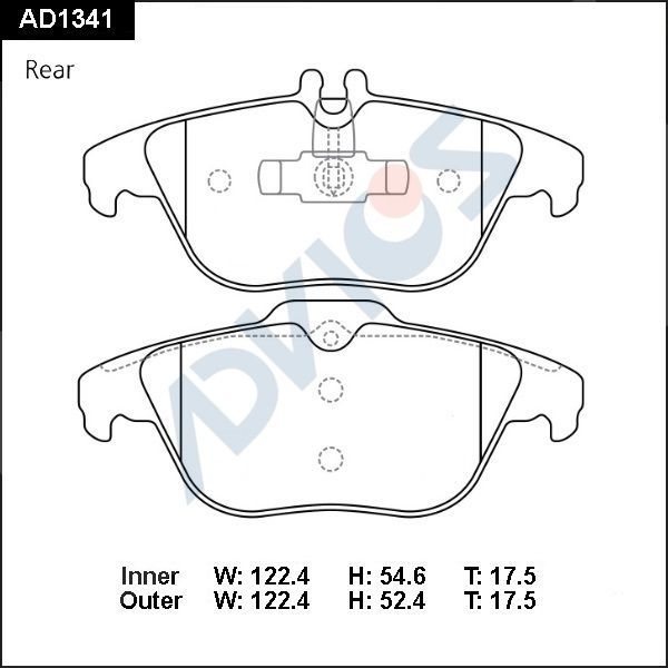 Тормозные колодки Advics. Артикул AD1341