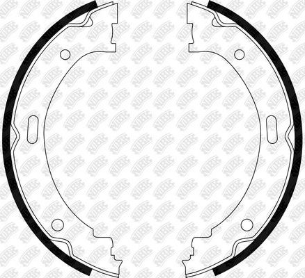 Тормозные колодки (стояночная тормозная система) NiBK задние для Infiniti QX56 I 2003-2009. Артикул FN0639