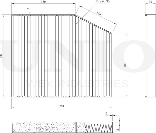 Фильтр салона (Unio). Артикул FLT-40041C
