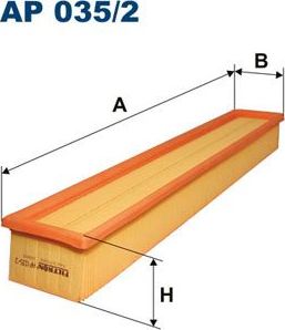 Воздушный фильтр Filtron. Артикул AP 035/2