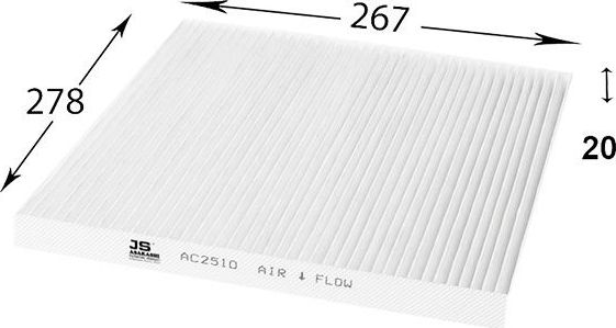 Салонный фильтр JS Asakashi. Артикул AC2510