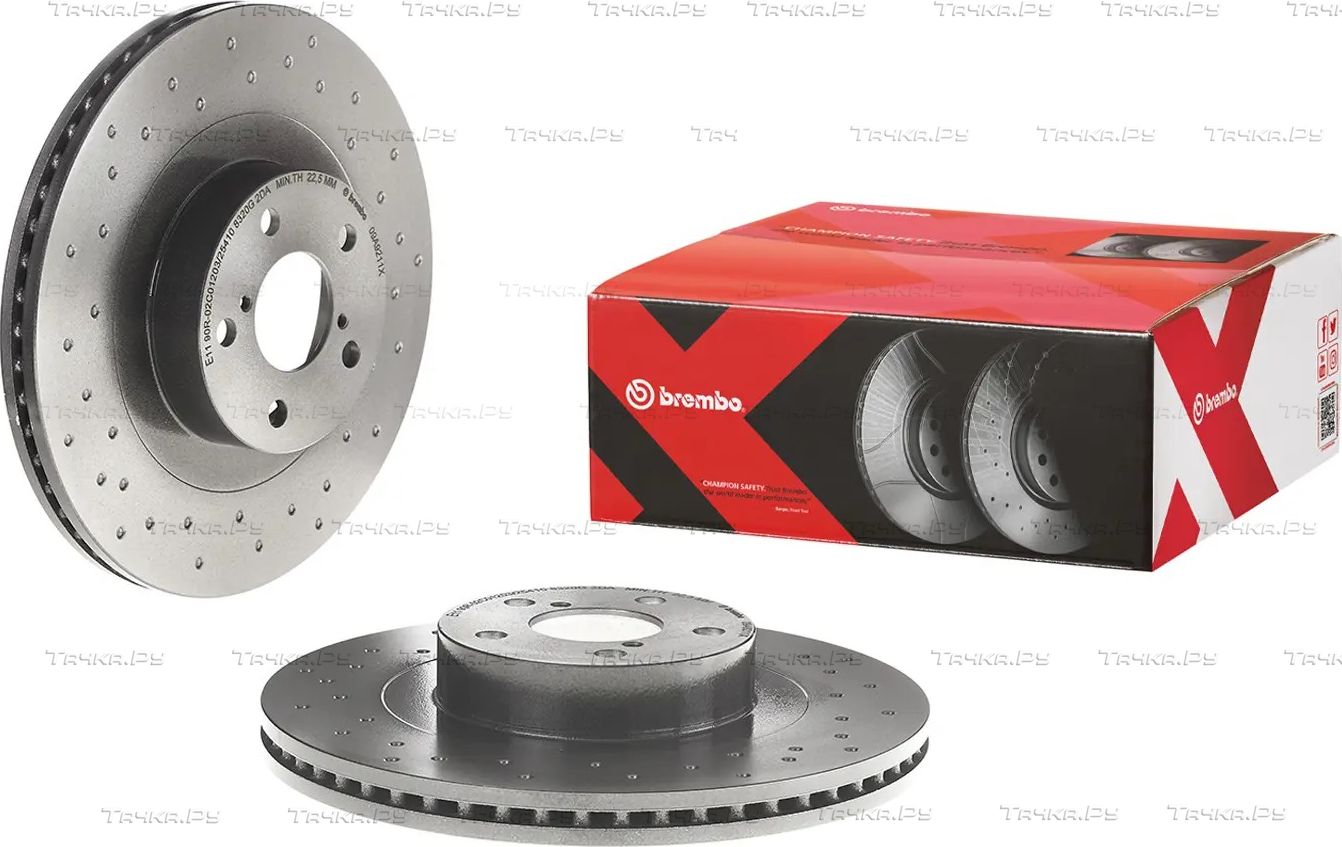 Тормозной диск Brembo XTRA LINE - Xtra передний для Subaru BRZ 2012-2016. Артикул 09.A921.1X