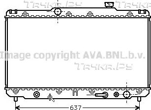 Радиатор охлаждения двигателя AVA для Toyota Camry 10 (V10, XV10) 1991-1996. Артикул TO2186