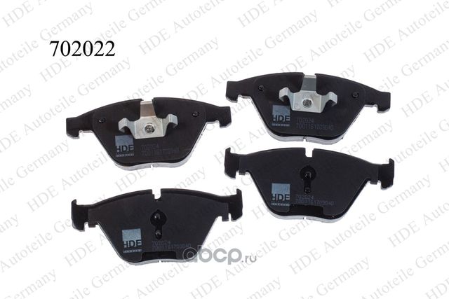 КОЛОДКИ ТОPМОЗНЫЕ ДИСКОВЫЕ К-Т (HDE). Артикул 702022