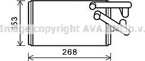 Радиатор отопителя (печки) AVA для Citroen C-Crosser 2007-2013. Артикул MT6259
