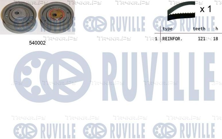 Ремень ГРМ с роликами (комплект) Ruville для SEAT Cordoba I 1996-2002. Артикул 550095